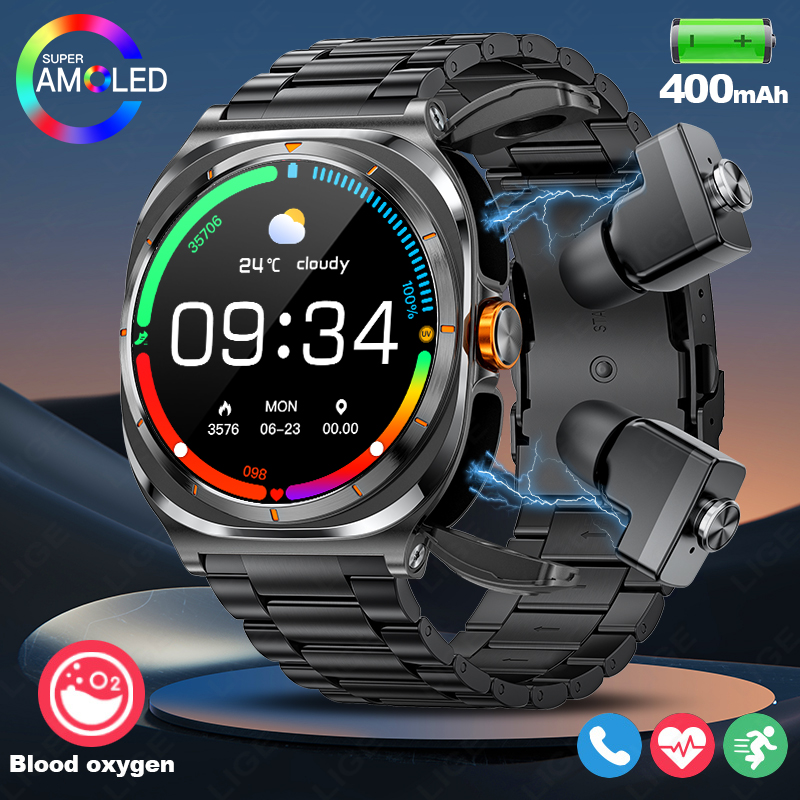 Smartwatch Running Watches For Men - LIGE 2025 İzle Kablosuz Kulaklık 2'si