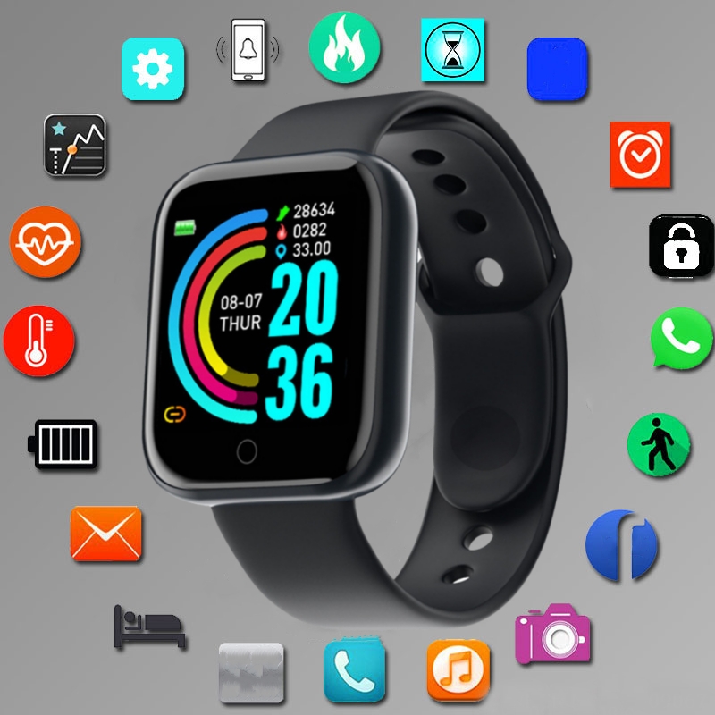 Smartwatch Square Watches For Men - Erkekler Kadınlar Için akıllı saat Spor