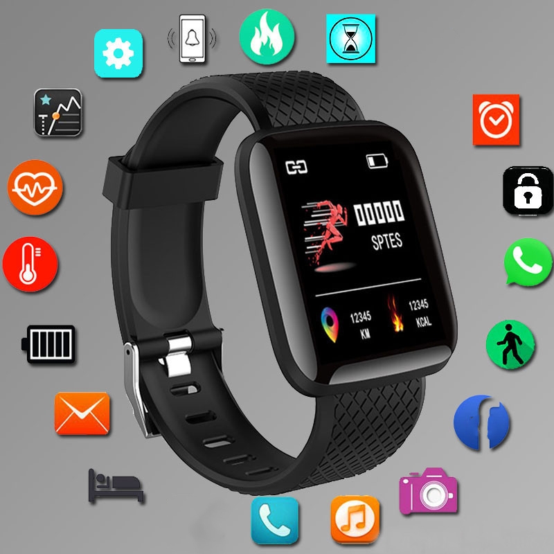 Smartwatch Square Watches For Men - Spor Smartwatch Spor Bilezik müzik kontrol