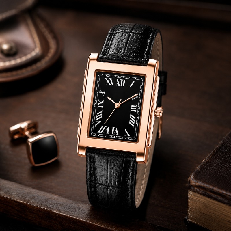 Smartwatch Square Watches For Men - Klasik İş Erkek Saati Kare Roma