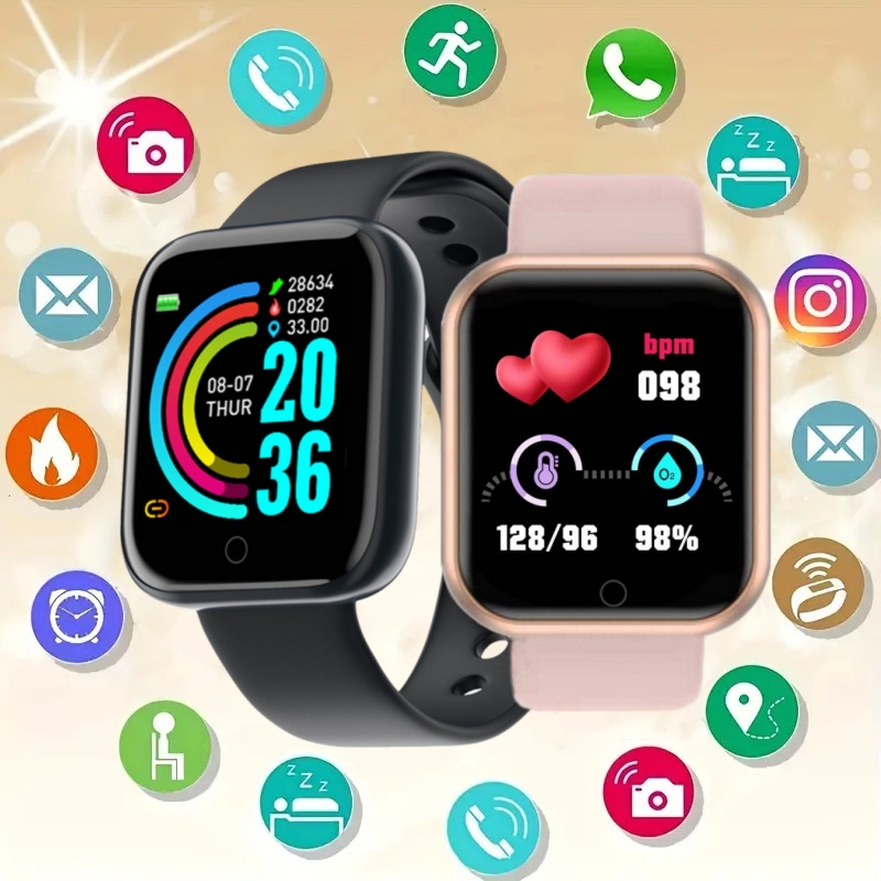 Smartwatch Square Watches For Men - Akıllı saat mesaj hatırlatmak müzik kontrol