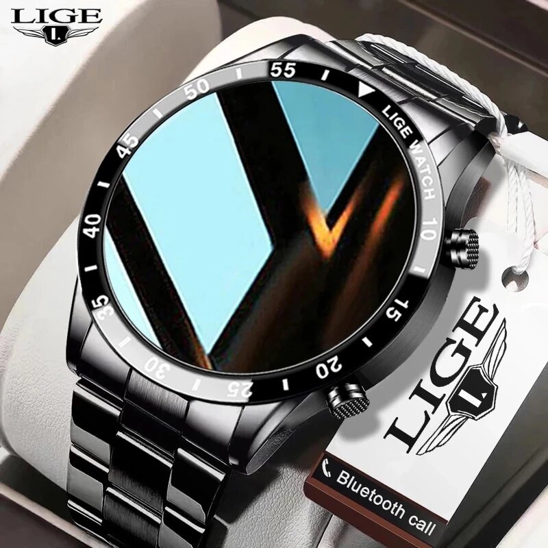 Smartwatch Luxury Watches For Men - LIGE Yeni Bluetooth Çağrı Akıllı Saat