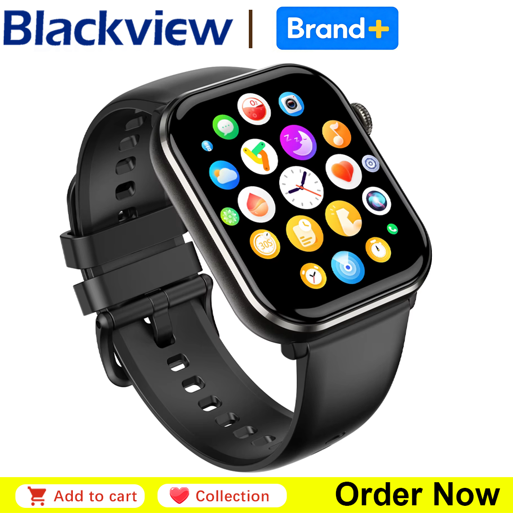Smartwatch Square Watches For Men - Blackview R60 Bluetooth Çağrı Akıllı Saat