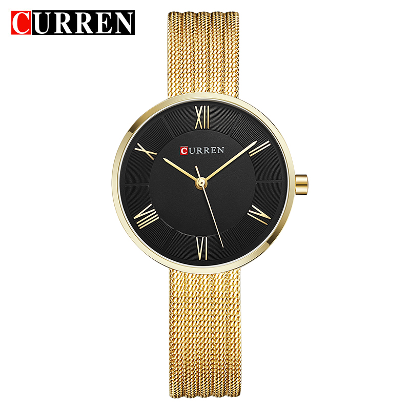 Mesh Stainless Strap - CURREN 9020 Bayanlar için Küçük Kadranlı