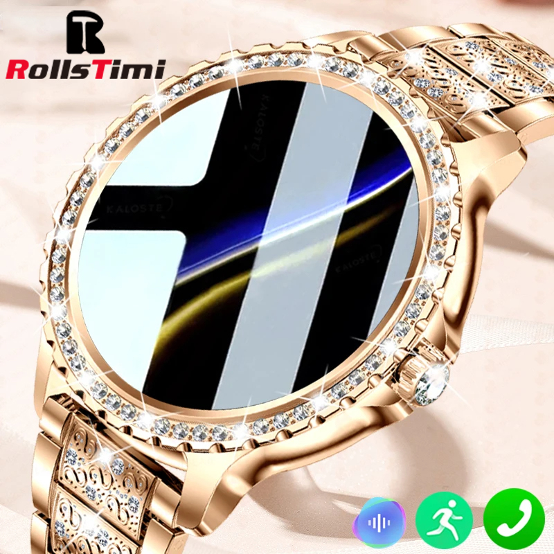 Smartwatch Luxury Watches For Women - Moda Lüks Altın Kadın akıllı saat
