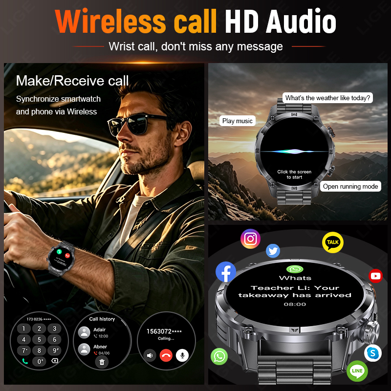 Sağlam Dış Mekan Erkek Akıllı  - Smartwatch Running Watches For Men incelemesi ve fiyatı