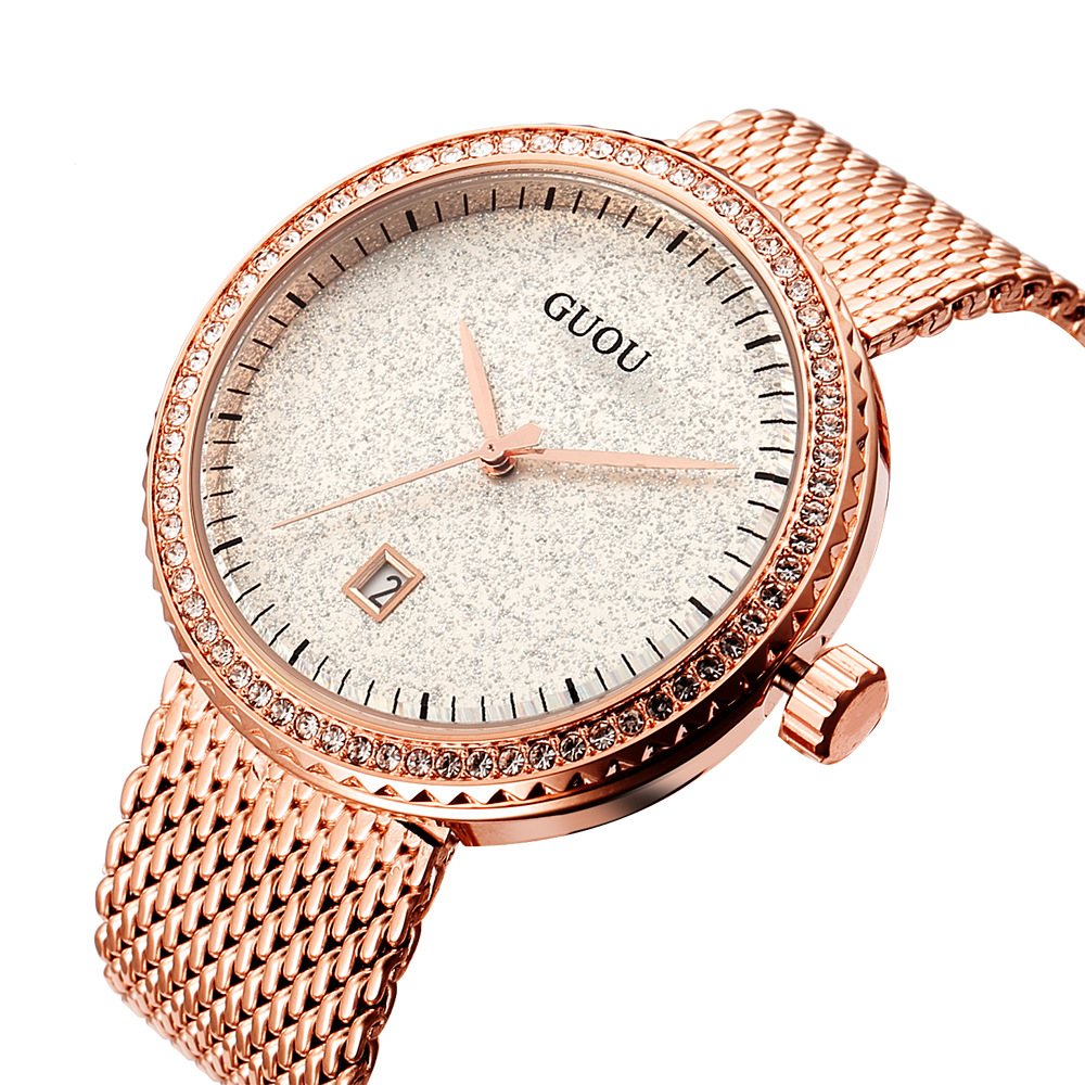 Guou moda basit örgü Retro zar - Mesh Stainless Strap incelemesi ve fiyatı