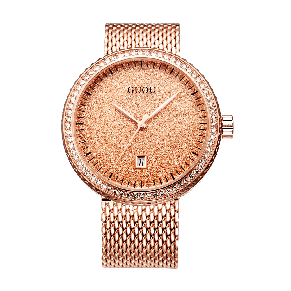Guou moda basit örgü Retro zar - Mesh Stainless Strap incelemesi ve fiyatı