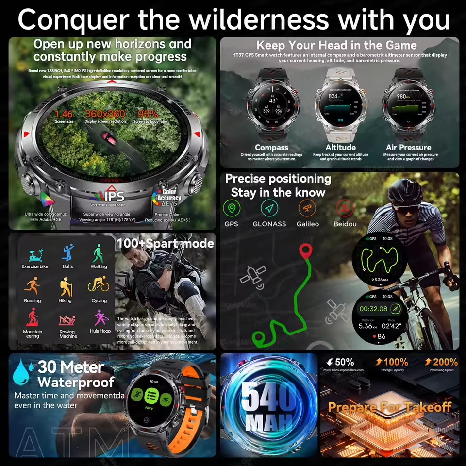 2025 Yeni T-Rex 3 Açık Hava GP - Smartwatch Running Watches For Men incelemesi ve fiyatı