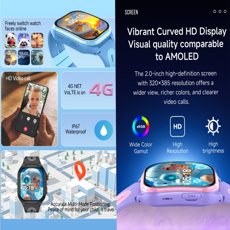 2.0 İnç HD Ekranlı, 2+16GB Haf - Smartwatch Watches Kids incelemesi ve fiyatı