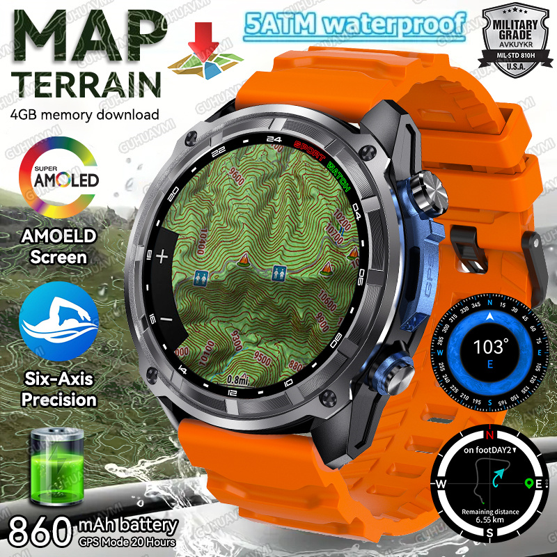 2025 Yeni Arazi Haritası GPS A - Smartwatch New Watches 2025 incelemesi ve fiyatı