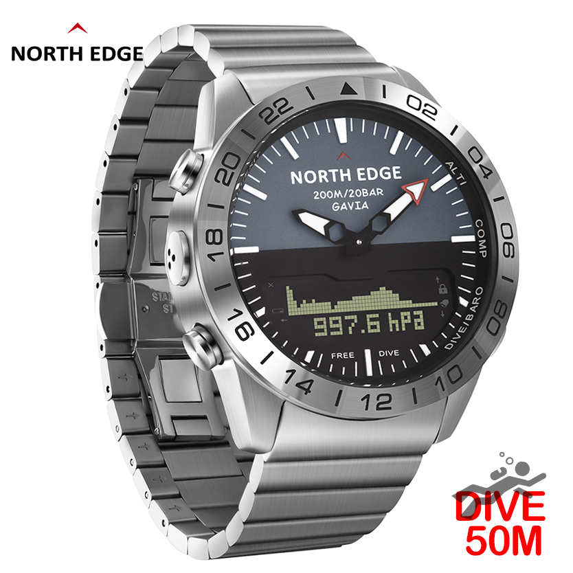 NORTH EDGE Erkek Dalış Saati A - Smartwatch Luxury Watches For Men incelemesi ve fiyatı