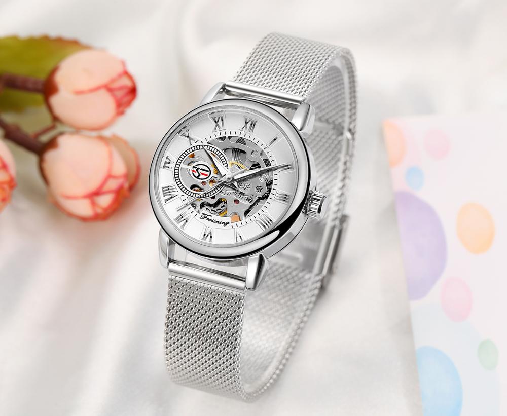 Reloj Mujer FORSINING moda kad - Mesh Stainless Strap incelemesi ve fiyatı