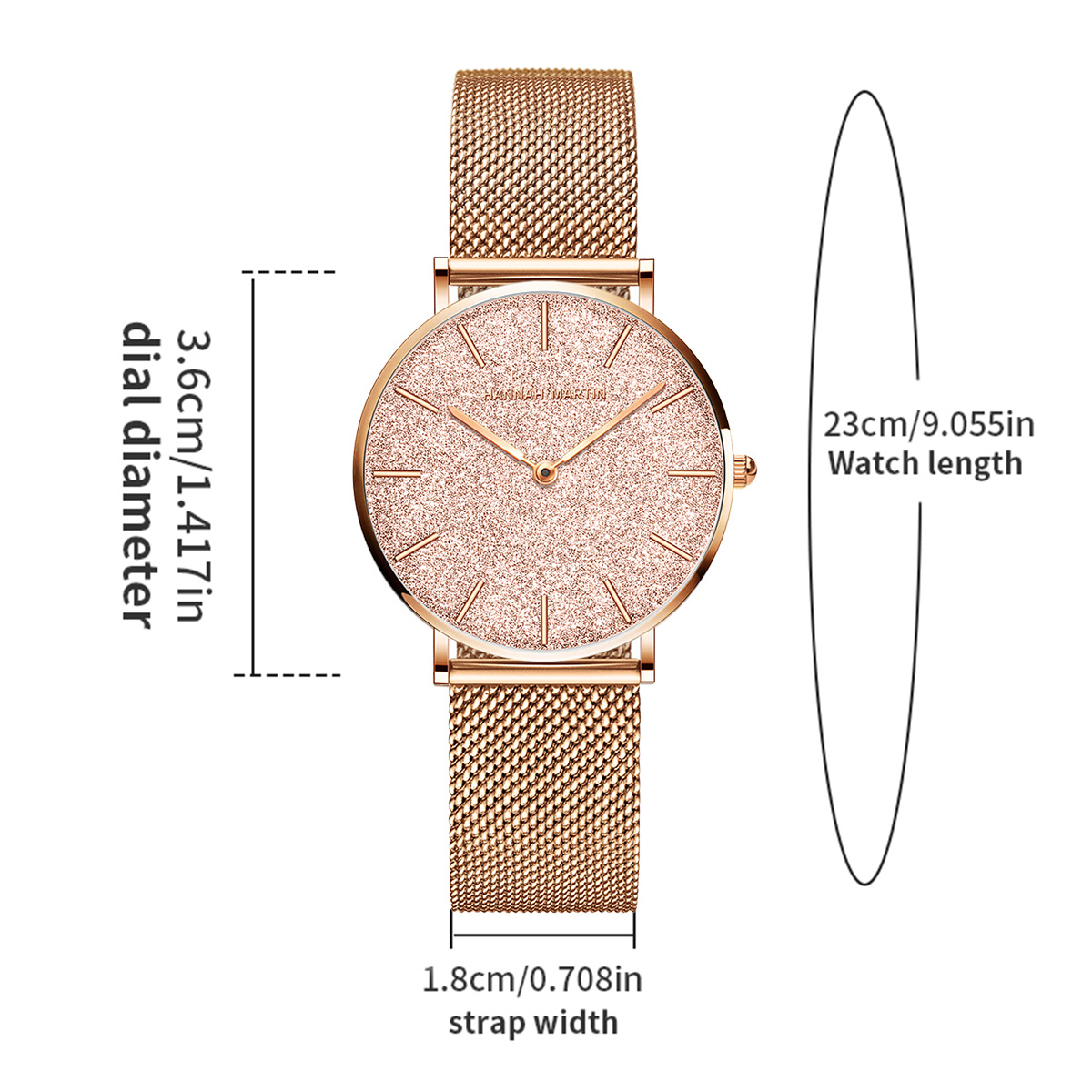 Hannah Martin Lüks kadın saati - Mesh Stainless Strap incelemesi ve fiyatı