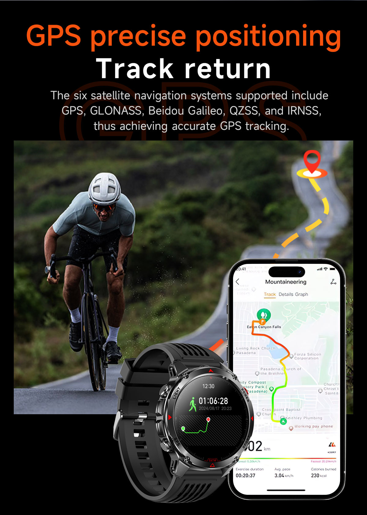 2025 Yeni Profesyonel GPS Spor - Smartwatch Running Watches For Men incelemesi ve fiyatı