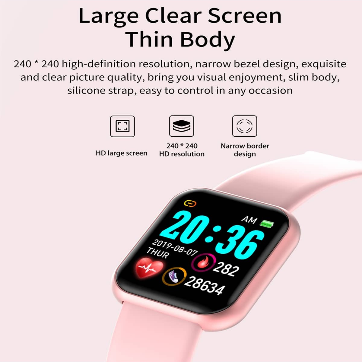 Akıllı saat mesaj hatırlatmak  - Smartwatch Square Watches For Men incelemesi ve fiyatı