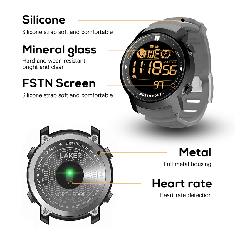 Kuzey kenar akıllı saat erkekl - Smartwatch Running Watches For Men incelemesi ve fiyatı