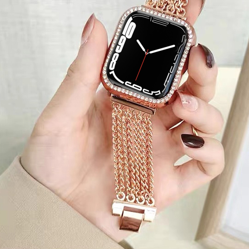 Starlight band Apple izle 8/Ul - Smartwatch Luxury Watches For Women incelemesi ve fiyatı