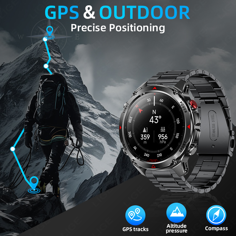 LIGE Yeni Profesyonel GPS Spor - Smartwatch Running Watches For Men incelemesi ve fiyatı