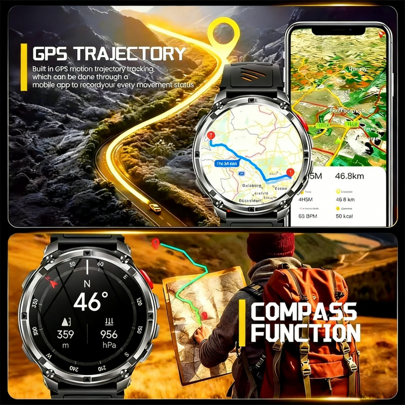 Açık havada askeri akıllı saat - Smartwatch Running Watches For Men incelemesi ve fiyatı