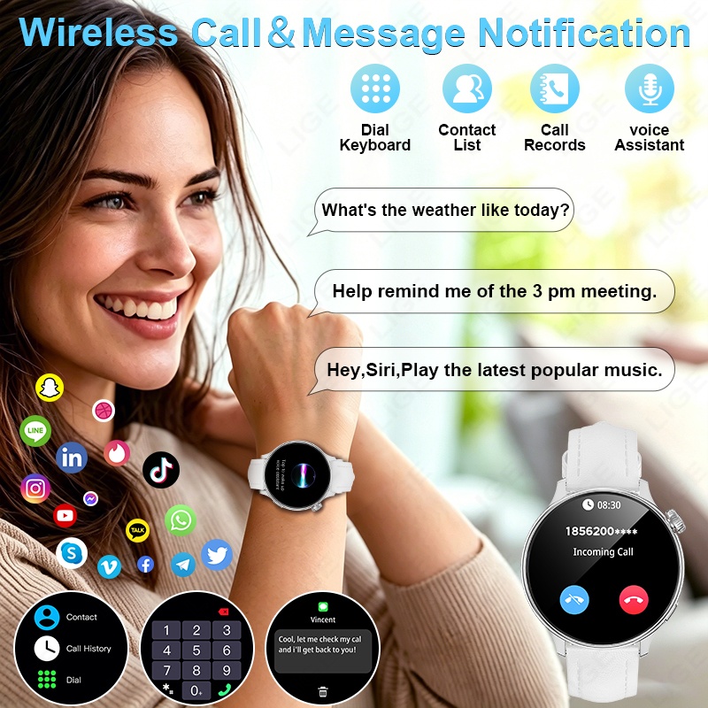 LIGE Lüks Kadın Akıllı Saatler - Smartwatch Luxury Watches For Women incelemesi ve fiyatı