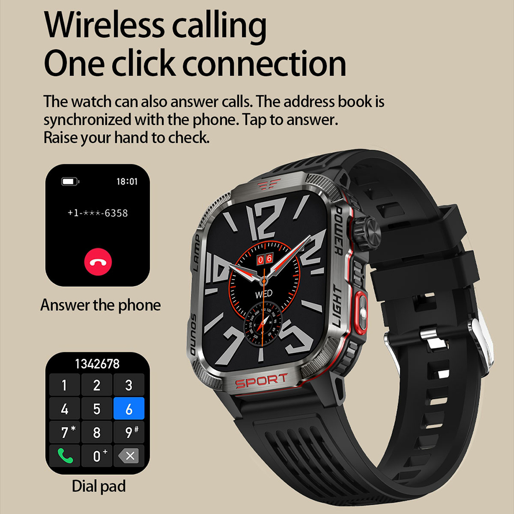 Açık Spor Bilek Saatleri HT29  - Smartwatch Square Watches For Men incelemesi ve fiyatı