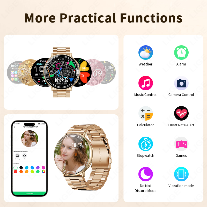 LIGE GPS akıllı saat kalp atış - Smartwatch Watches For Women With Gps incelemesi ve fiyatı