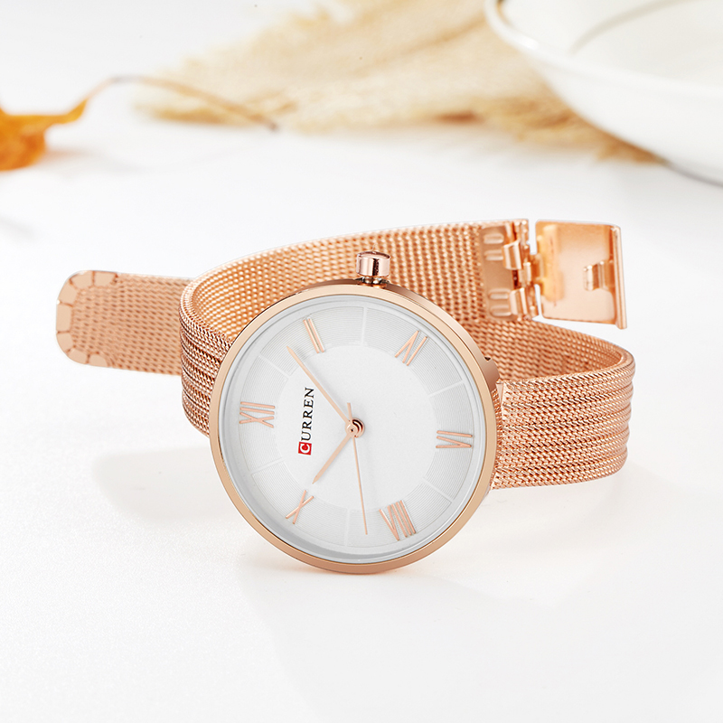 CURREN 9020 Bayanlar için Küçü - Mesh Stainless Strap incelemesi ve fiyatı