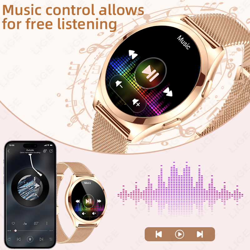 LIGE lüks akıllı saat kadın iç - Smartwatch Luxury Watches For Women incelemesi ve fiyatı