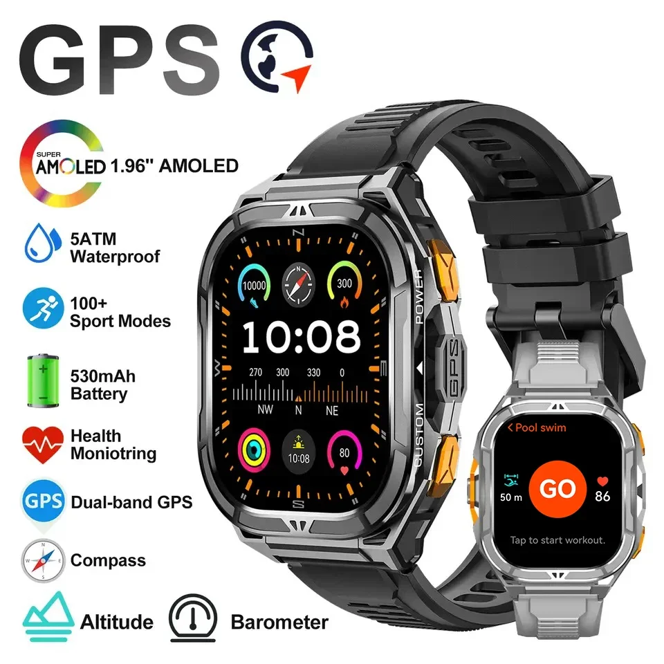 Lüks AMOLED Akıllı Saat Gerçek - Smartwatch Luxury Watches For Men incelemesi ve fiyatı