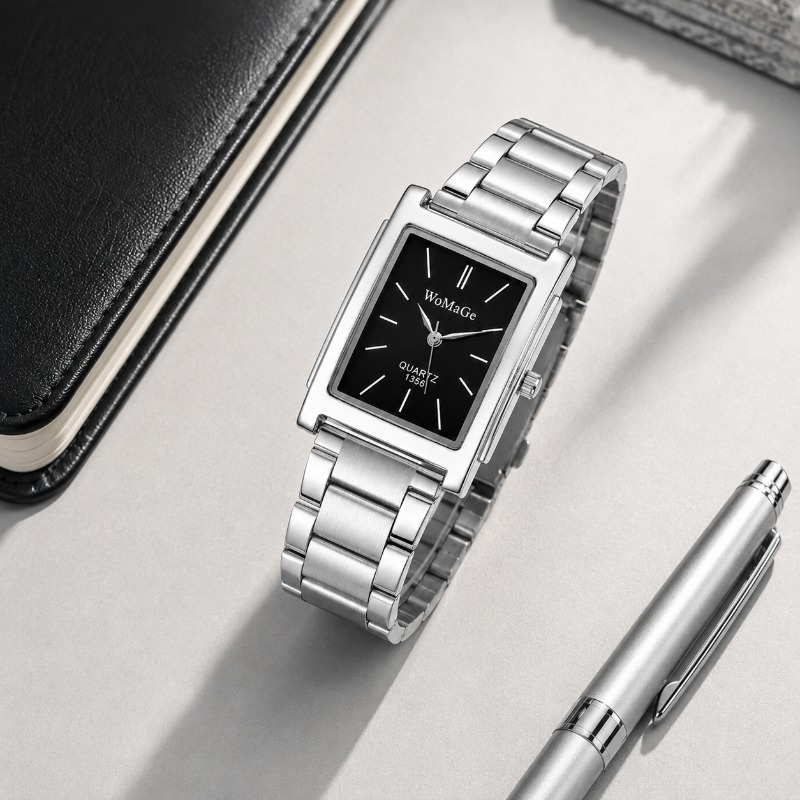 Lüks Paslanmaz Çelik Erkek Saa - Smartwatch Square Watches For Men incelemesi ve fiyatı