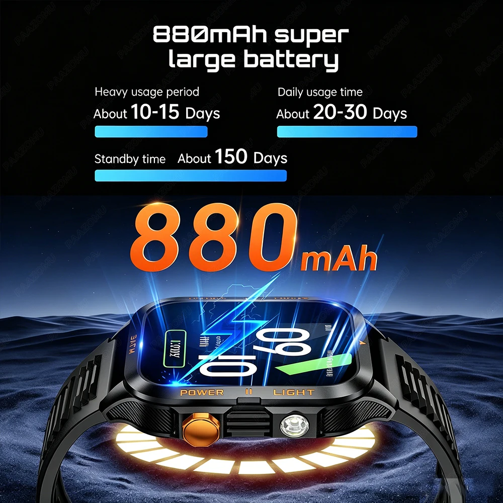 Askeri Sınıf Akıllı Saat Erkek - Smartwatch Square Watches For Men incelemesi ve fiyatı